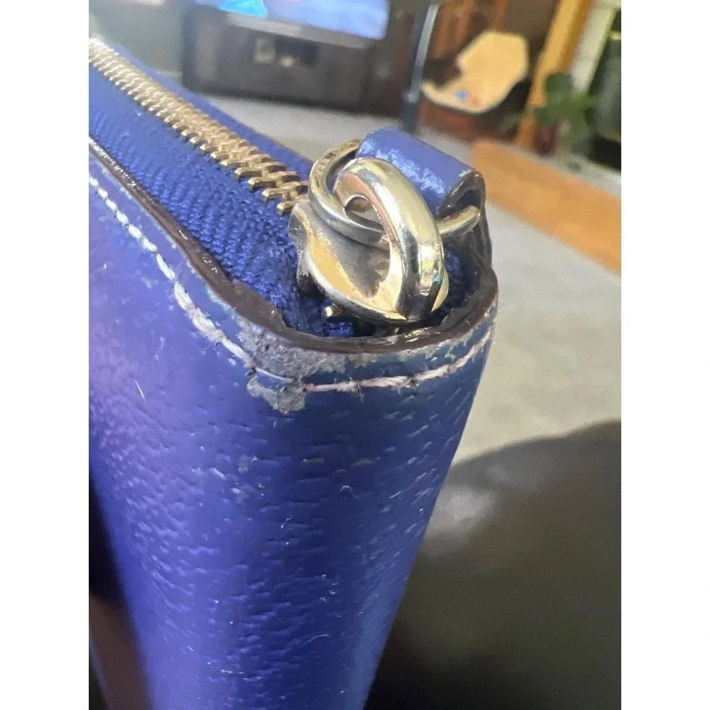 kate spade blue leather